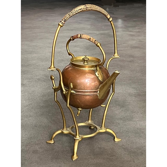 1900s French Samovar Art Nouveau in Copper and Brass Liberty Style Jugendstil For Sale - Image 11 of 11