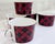 Vintage 1990s Sasaki Tartan Cermaic Cups by Charles Roberts, Red & Green Plaid, Made in Japan, Set of 5 For Sale - Image 4 of 9