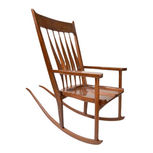 Circa 1980s American Walnut Arts Crafts Sam Maloof Style