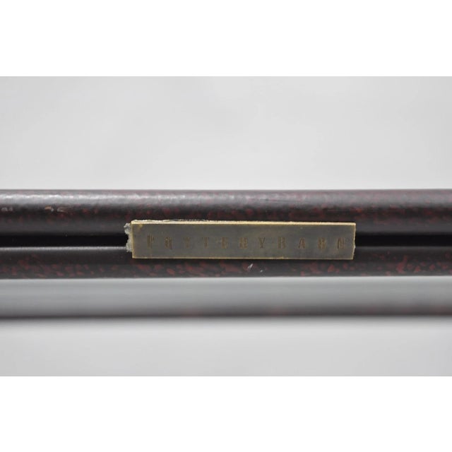 Late 20th Century Industrial Modern Giacometti Style Wrought Iron Side Table by Pottery Barn For Sale - Image 14 of 17