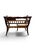 Wood Antique Wooden Telephone Conversation Table / Gossip Bench With Cane Seat For Sale - Image 7 of 7