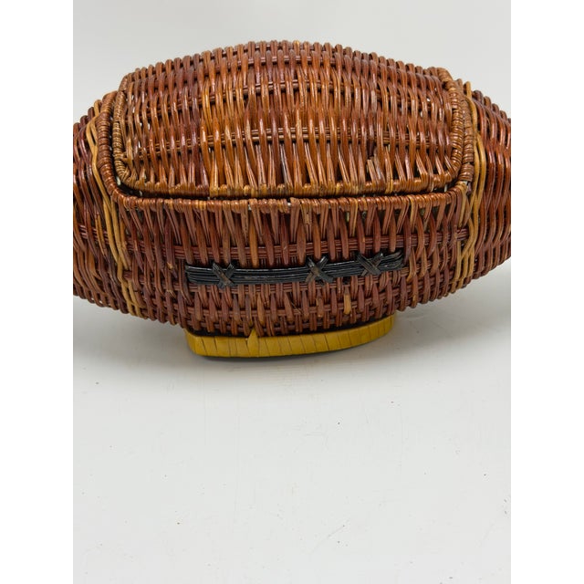 Vintage Wicker Football Basket For Sale In Charleston - Image 6 of 9