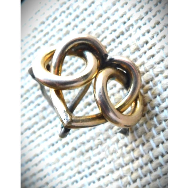 Victorian Antique Gold-Filled Heart Watch Pin For Sale - Image 3 of 9