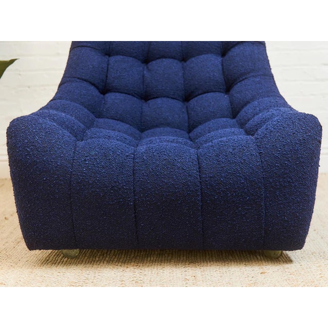 Royal Blue Mid 20th Century Styled After Milo Baughman for Thayer Coggin Scoop Chair For Sale - Image 8 of 12