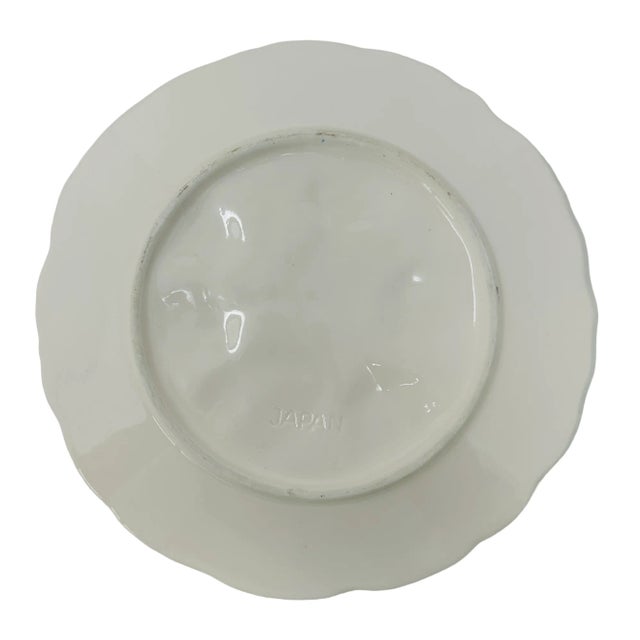 Vintage Made in Japan Ceramic Peach, Strawberry, Pear, and Plum Leaf Plates - a Set of 8 For Sale - Image 9 of 10