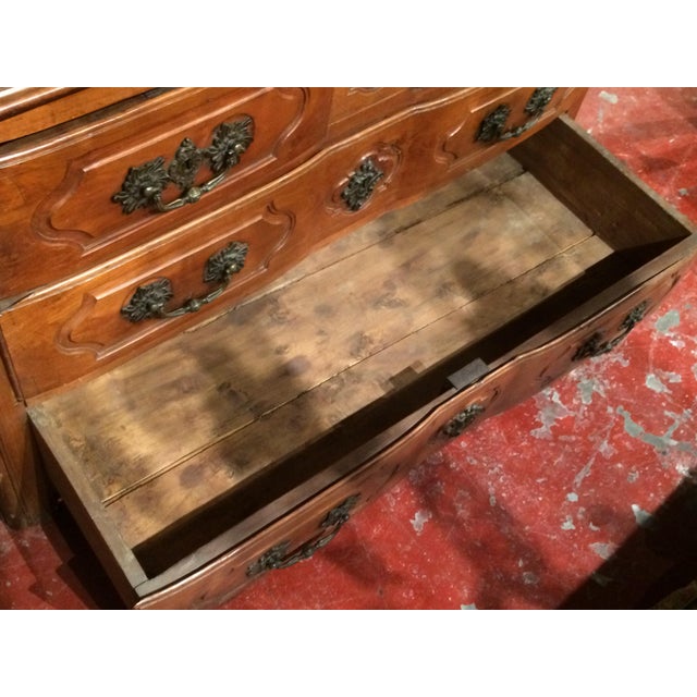 Wood Louis XV Period Commode with Serpentine Front For Sale - Image 7 of 13