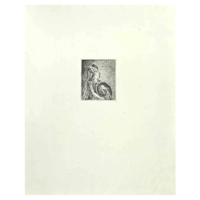 Wladyslaw Jahl, Image of Don Quixote, Etching, 1951 For Sale