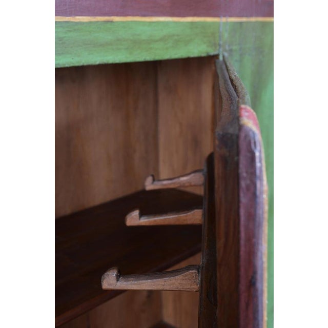 Czech Baroque Wardrobe in Painted Spruce, 1800s For Sale - Image 16 of 18