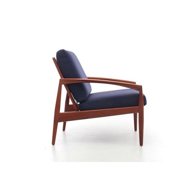 Mid-century modern scandinavian lounge chair in rosewood model paper knive by kai kristiansen. New foam and cover....