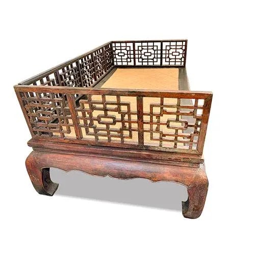 1930s Vintage Asian Ming Style Daybed For Sale - Image 4 of 8