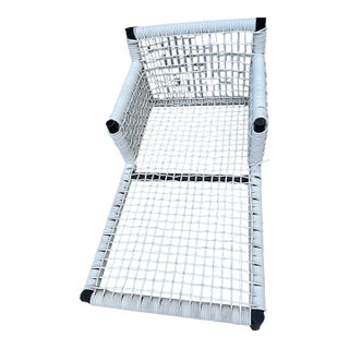 1980s Modern Chaise Lounge Daybed Woven For Sale
