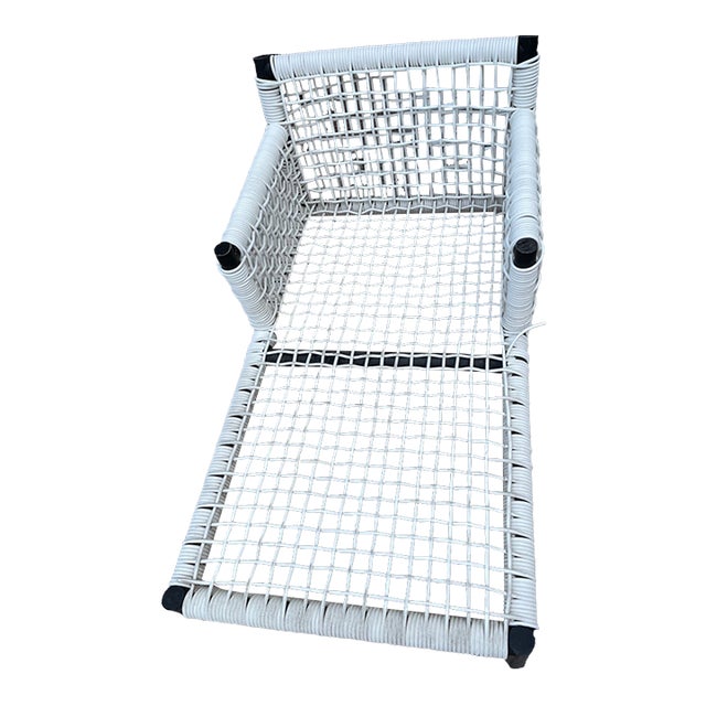 1980s Modern Chaise Lounge Daybed Woven For Sale