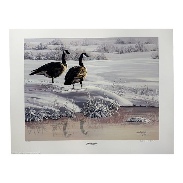 Jocelyn Lillpop Russell Artesain Retreat Signed Numbered American Print Canadian Geese, Alamosa Wildlife Refuge For Sale