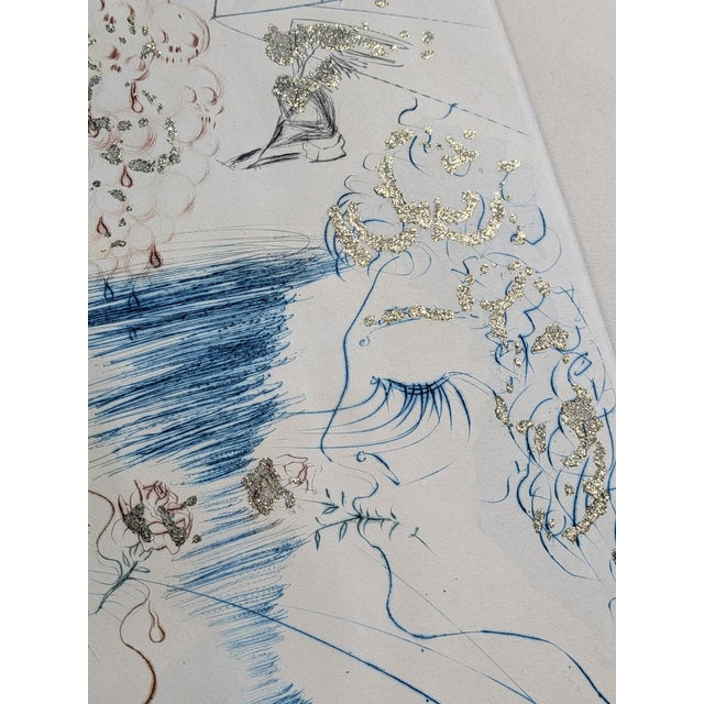 Salvador Dali, The Kiss, 1971, Etching & Stencil with Gold Foil on Arches Paper For Sale - Image 12 of 15
