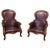 Victorian Leather Spoon-Back Easy Chairs, Set of 2 For Sale - Image 9 of 9