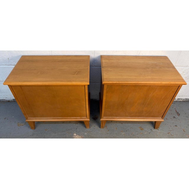 Late 20th Century Pair of Maple Nightstands by Ethan Allen For Sale - Image 13 of 16