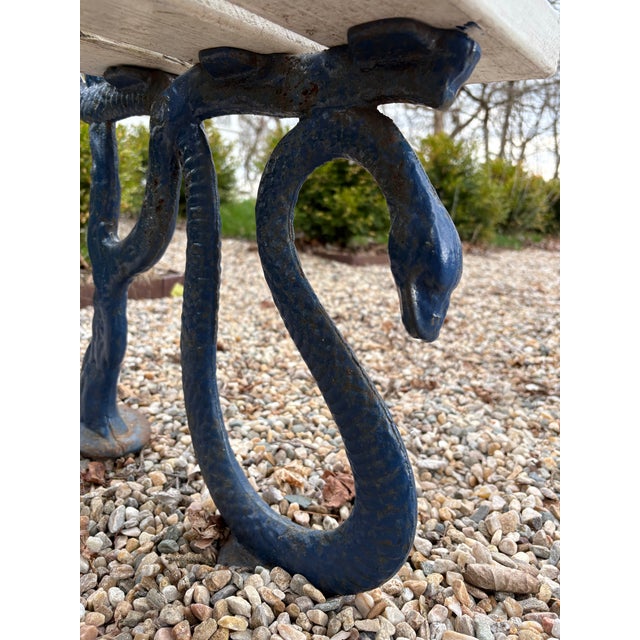 Mid 19th Century Victorian English Iron Serpent Garden Bench For Sale In New York - Image 6 of 10