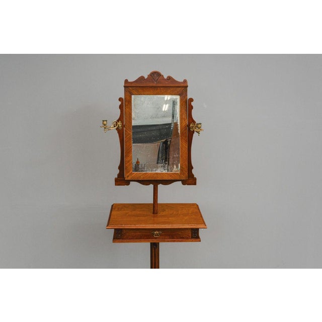 Art Nouveau Vanity Mirror in Walnut, 1900s For Sale - Image 11 of 18