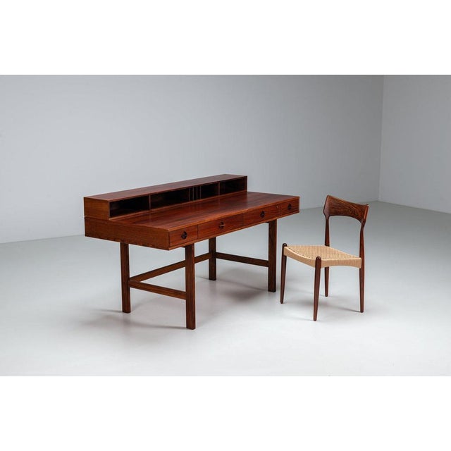 Flip-Top Partners Desk in Rosewood attributed to Peter Løvig Nielsen for Løvig, Denmark, 1960 For Sale - Image 13 of 18