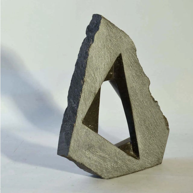 1970s Black Granite Geometric Abstract Dutch Sculpture For Sale - Image 5 of 11