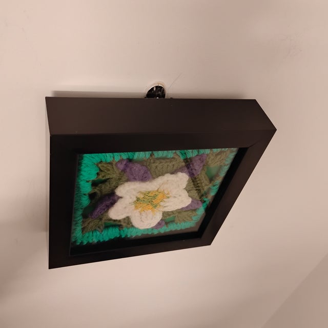 Textile Colorado Columbine State Flower Fiber Art For Sale - Image 7 of 12