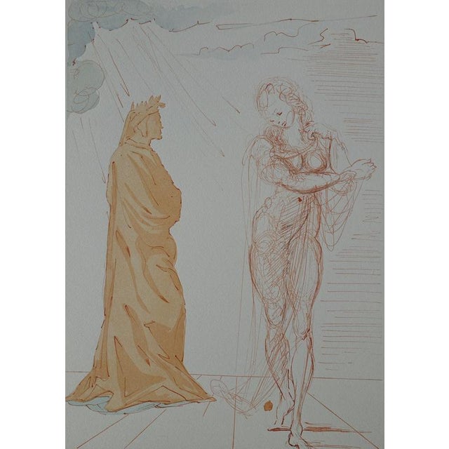 Salvador dali (1904-1989) hell 2: virgil comforts dante color woodcut unsigned on bfk rives vellum 26 x 33 cm (c. 10 x 13...