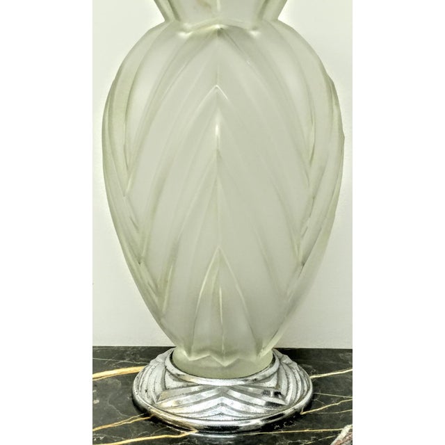 Mid 20th Century French Art Deco Table Lamp by Sabino For Sale - Image 5 of 7