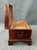 Mid 20th Century Red Leather Trunk on Wooden Stand For Sale - Image 11 of 16