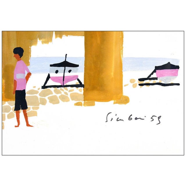 Impressionist 1950s Ads Fill the Boardwalk, Nicola Simbari For Sale - Image 3 of 4