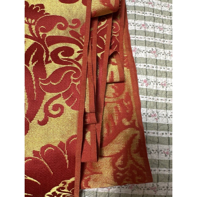 Textile Silk Tapestry Fabric From 1950 For Sale - Image 7 of 12