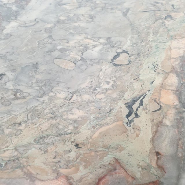 Italian Marble Round Coffee Table, 1980s For Sale - Image 13 of 14