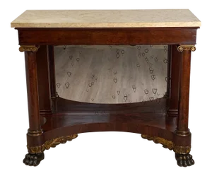 American Empire Mahogany Console Table Circa 1830