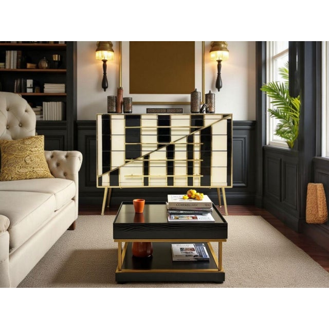 Black and White Chest of Drawers from Justfurnituress SRL For Sale - Image 6 of 15
