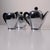 Beautiful "Alfra" Italy steel set consisting of 3 pieces: milk jug, teapot, and coffee pot Dimensions: Milk jug: Height 10...
