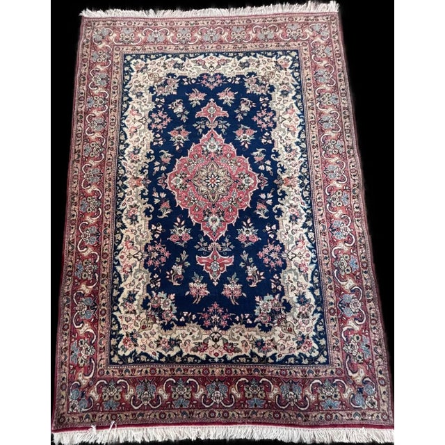 Vintage Isfahan Oriental Rug, 1960s For Sale - Image 3 of 3