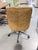 Industrial Acme Hamilton Industrial Coffee Leather Channel-Stitched Swivel Task Chair For Sale - Image 3 of 10
