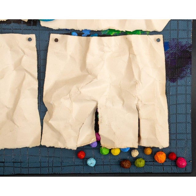 Late 20th Century Domenick Capobianco Abstract Mixed Media Collage For Sale - Image 5 of 11