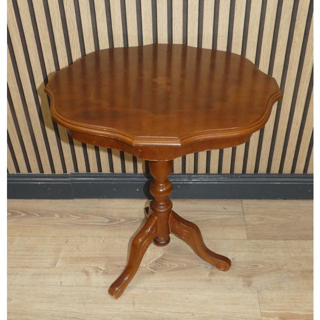 Light Round Side Table For Sale - Image 4 of 12