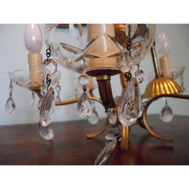 Vintage Five-Light Chandelier in Glass and Metal, 1960s For Sale - Image 13 of 18