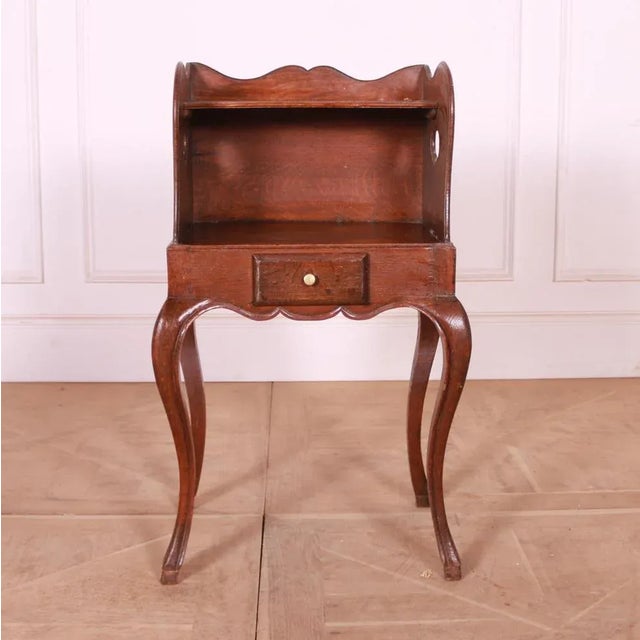 French Oak Bedside Table, 1890s For Sale - Image 3 of 5