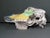 Yellow 1980s Hand-Painted Bovine Skull Sculpture in Southwestern Folk Art Style For Sale - Image 8 of 10