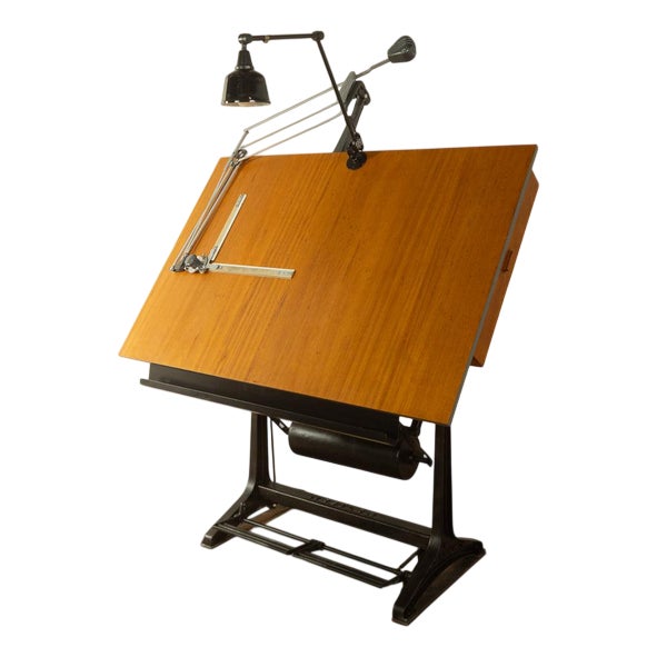 Vintage Drafting Table from Kuhlmann & Nestler, 1950s For Sale