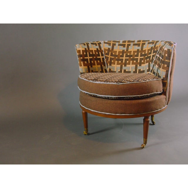 Vintage Mid Century Barrel Chair | Chairish