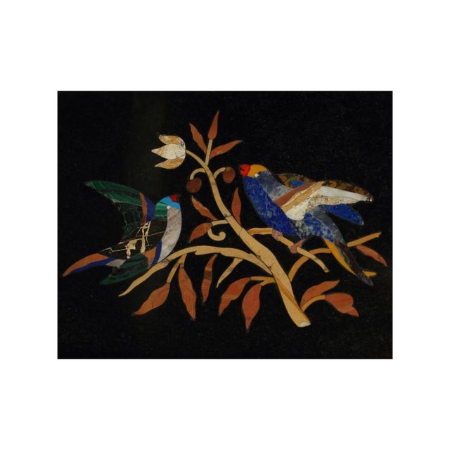 Grand Tour Early 20th Century Framed Pietra Dura Plaques - Set of 4 For Sale - Image 3 of 4