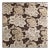 Tyler Hall Exclusive Mauritius Cream and Brown and Beige Pattern Fabric For Sale