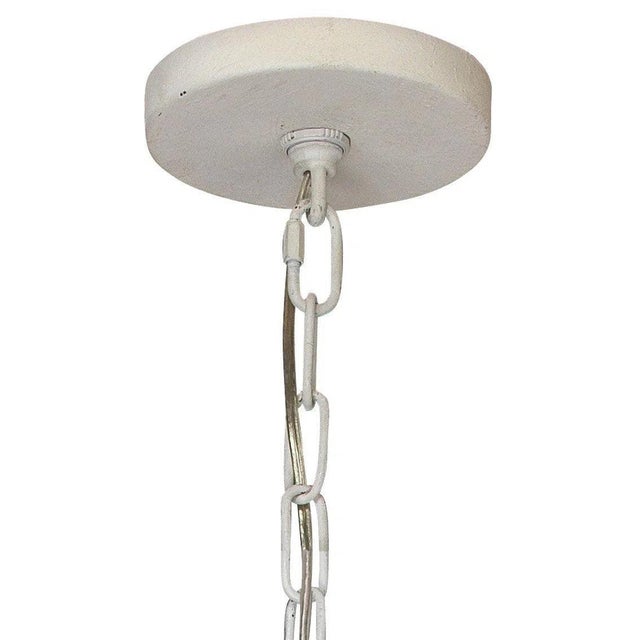 2020s Coastal Style White Gesso Mercer Two Tier Chandelier For Sale - Image 5 of 5