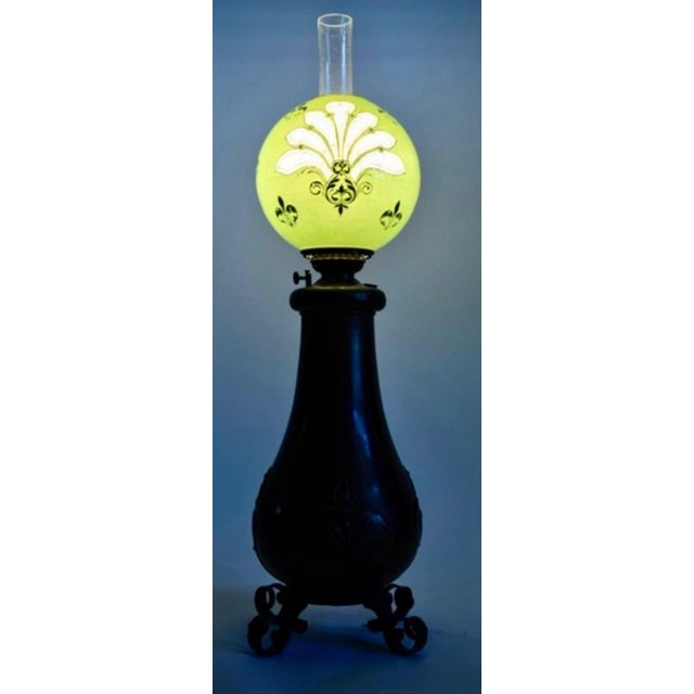 Early 20th Century Bradley and Hubbard Craftsman Oil Lamp With Original Fleur De Lis Shade For Sale - Image 10 of 10
