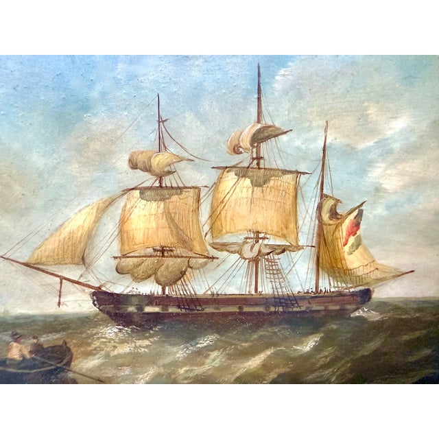 1960s Mid-Century Maritime Oil Painting by B. James For Sale - Image 5 of 16
