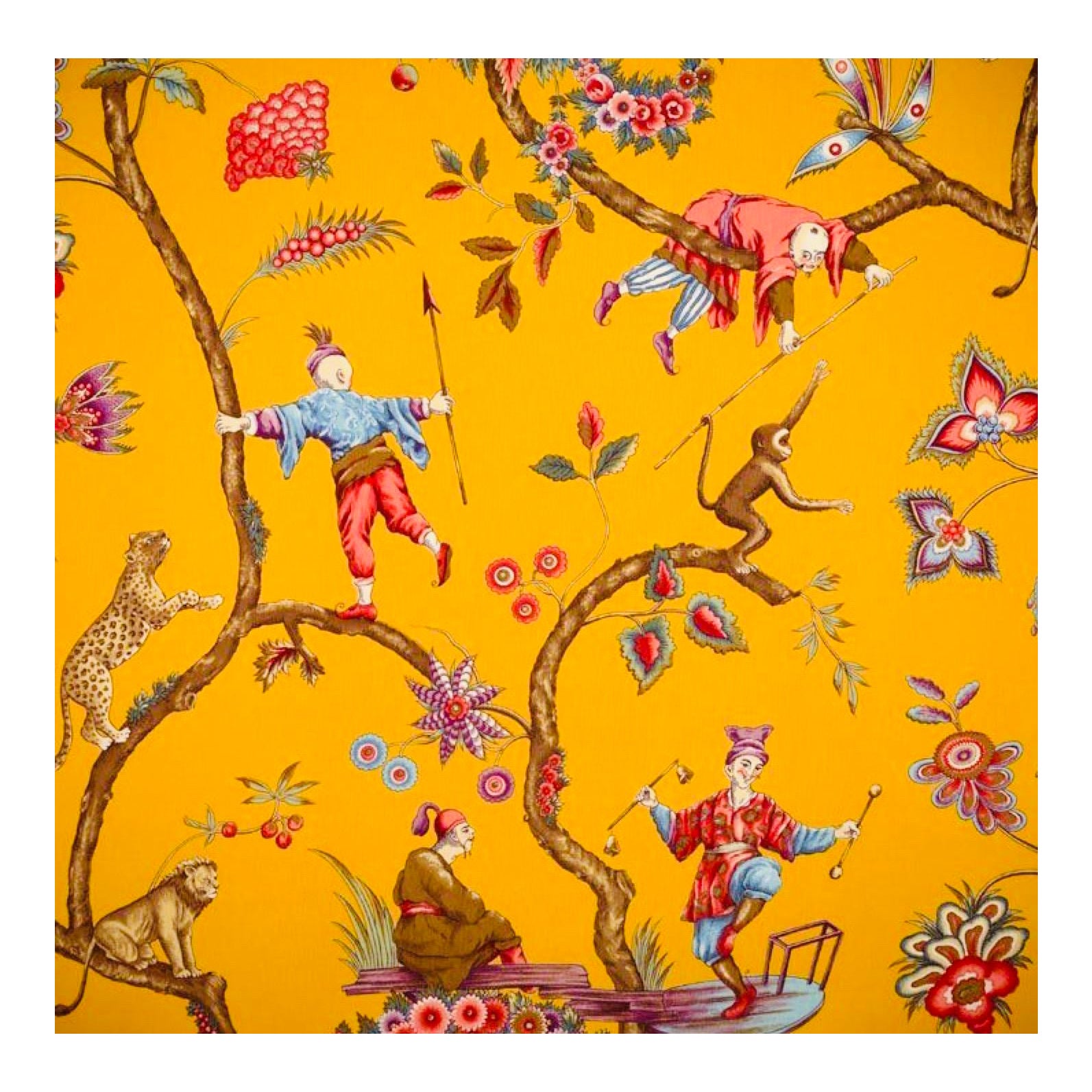 Chinoiserie Exotique Scalamandre Wallpaper | Chairish