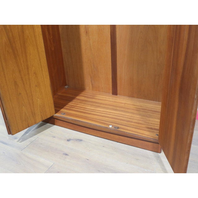 Mid Century Modern Vintage Teak Triple Armoire in the Style of G Plan Danish Style For Sale - Image 9 of 12